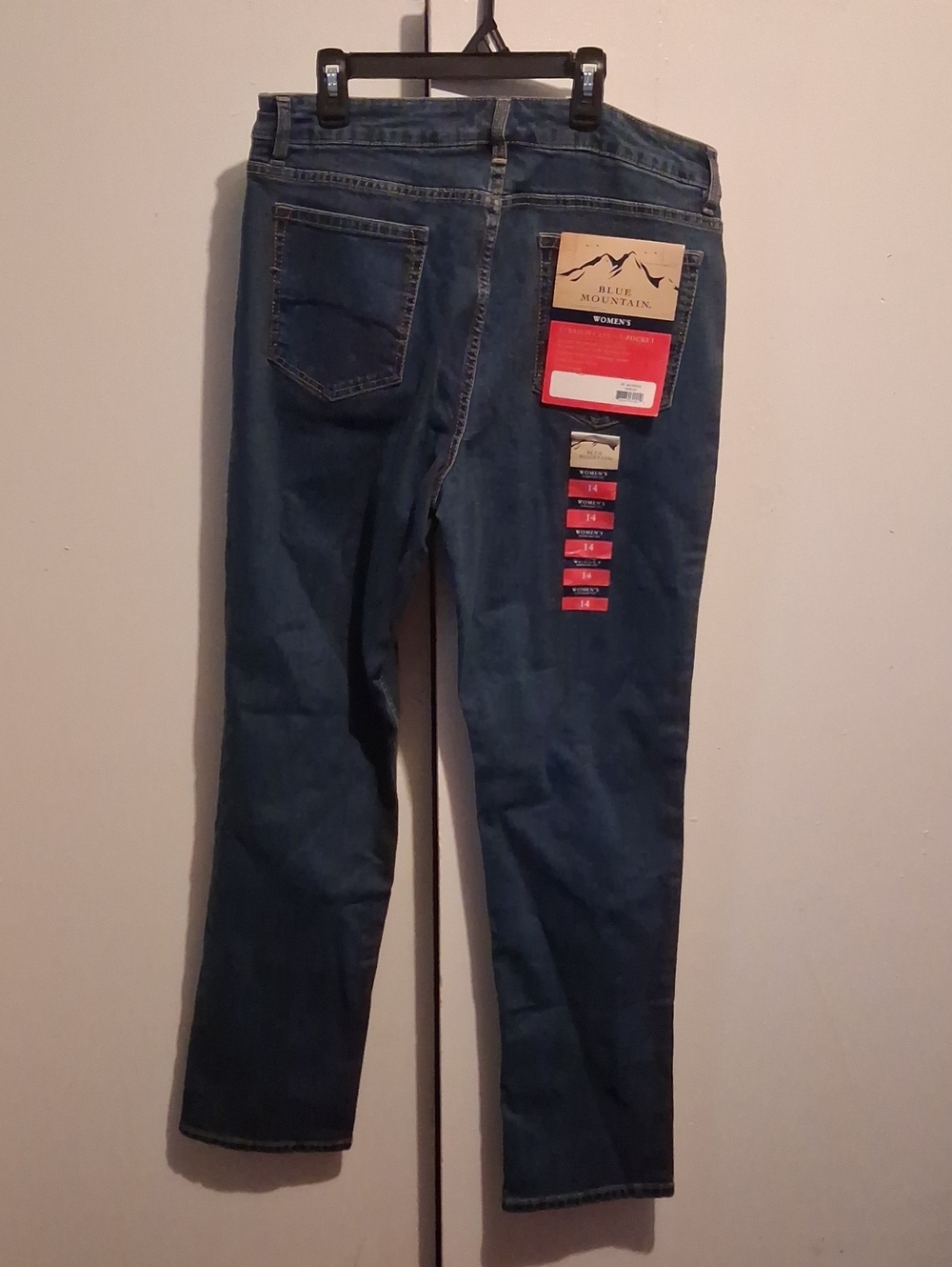 Dark Blue Straight Leg Jeans